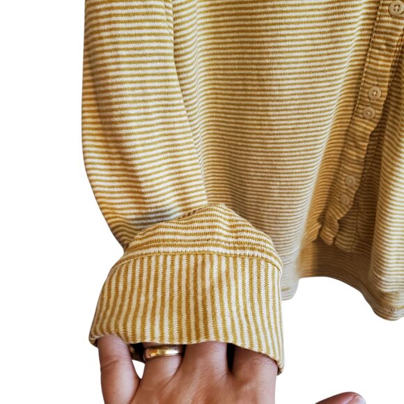 POETRY Hemp Organic Cotton Button Up Neutral Blouse Size 8 - Picture 8 of 15